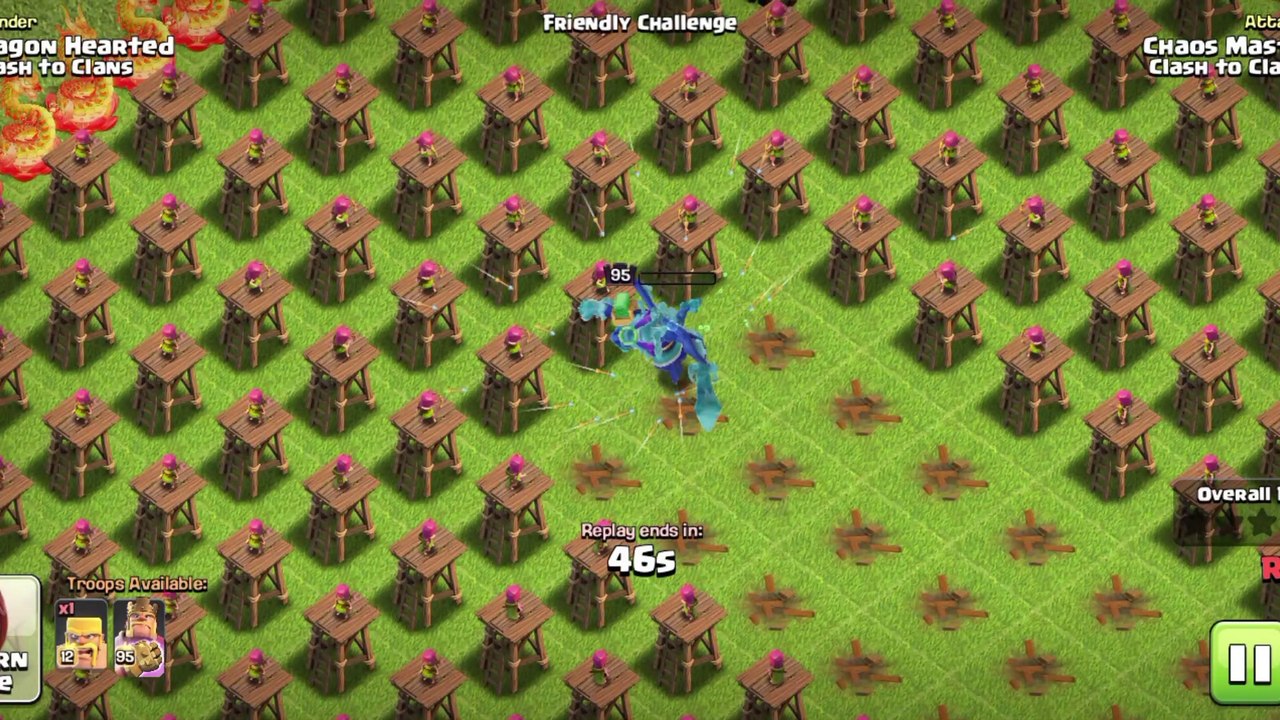 Max Dragon King vs. Battalion of Archer Towers!