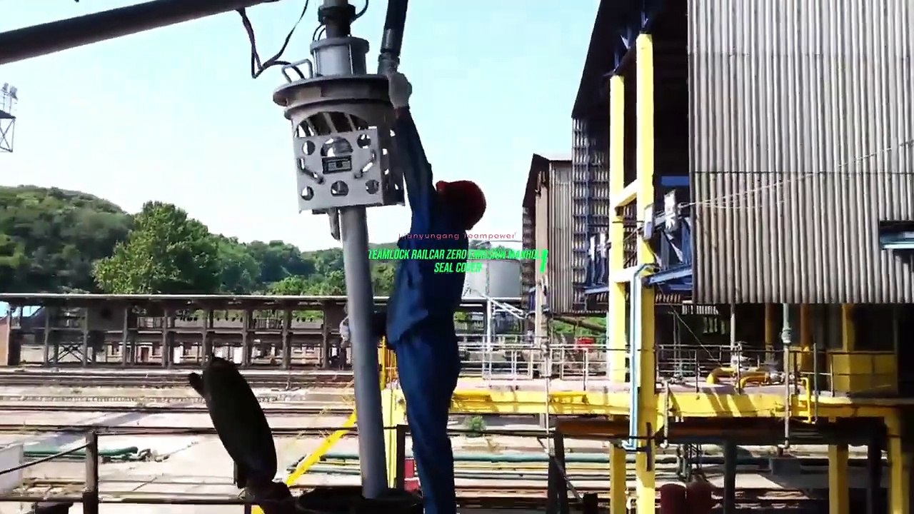 Railcar Top Loading Arm with Vapor Recovery-Zero Emission Manhole Cover-Patent pending Teampower