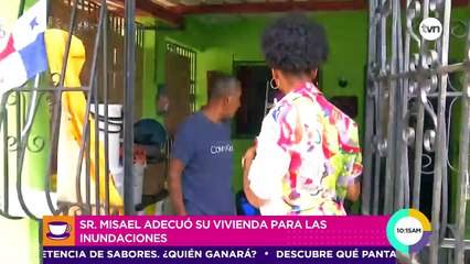 Moradores en Puente del Rey, afectados por las lluvias