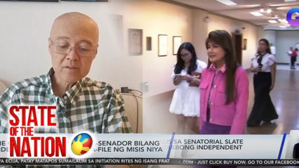 Sen. Imee Marcos, umalis sa Senatorial Slate ng administrasyon; tatakbong independent candidate | SONA