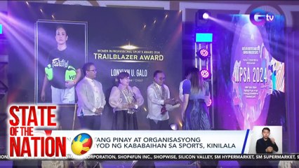 Ilang atletang pinay at organisasyong nagtataguyod ng kababaihan sa sports, kinilala | SONA
