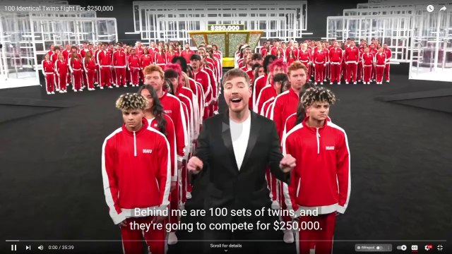 100 Identical Twins Fight For $250,000