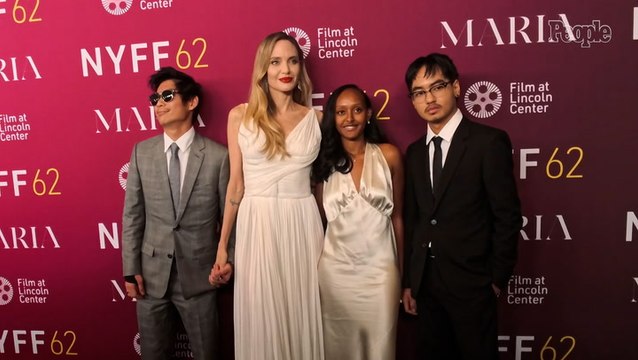 Angelina Jolie Lights Up Maria Red Carpet with 3 of Her Kids at New York Film Festival