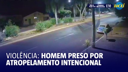 Homem é preso após vídeo mostrar atropelamento intencional, em Ituiutaba