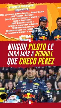 CHECO Pérez es quien mejor entregará RESULTADOS a Red BULL, no hay otro piloto