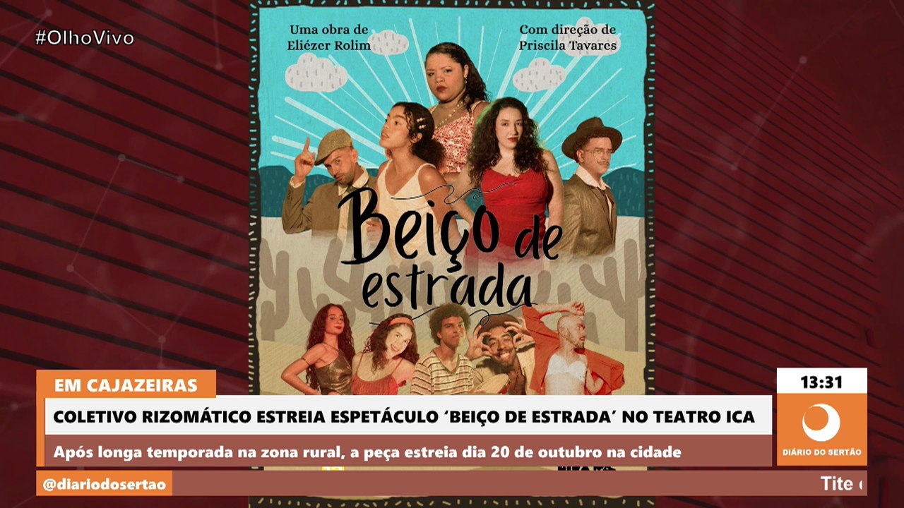 Coletivo Rizomático apresenta o espetáculo ‘Beiço De Estrada’ no Teatro Ica em Cajazeiras