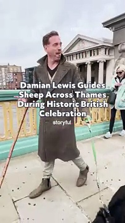 Damian Lewis Guides Sheep Across Thames During Historic British Celebration