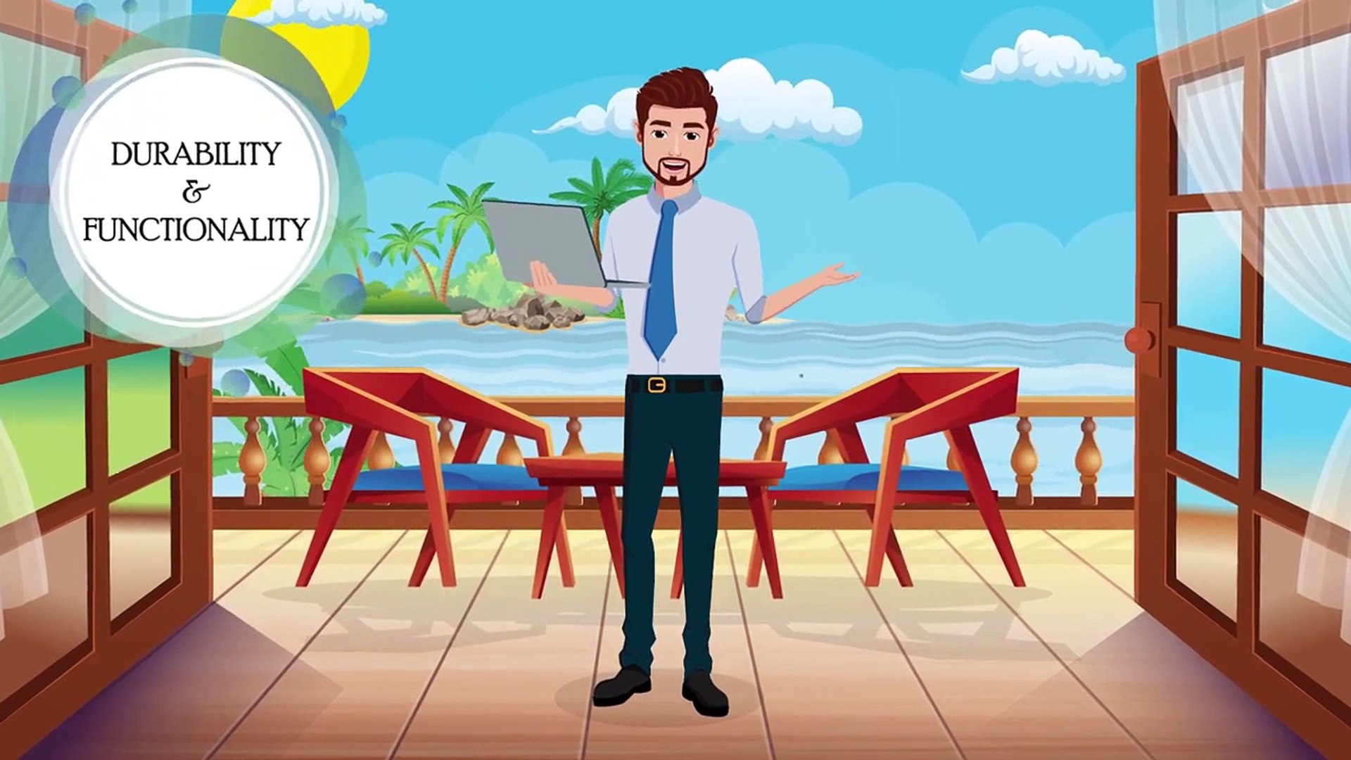 ⁣Island Deck Advertisement Video by Whimsitoons _ Motion Graphic _ 2D Product Animation