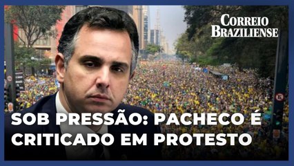 Rodrigo Pacheco é chamado de ‘covarde’ em ato contra Moraes