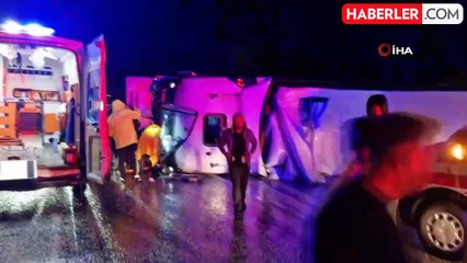 Kontrolden Çıkan Tır Devrildi: 2 Yaralı