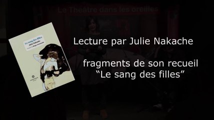 "Le sang des filles" | lecture de et par Julie Nakache | 28 octobre 2024