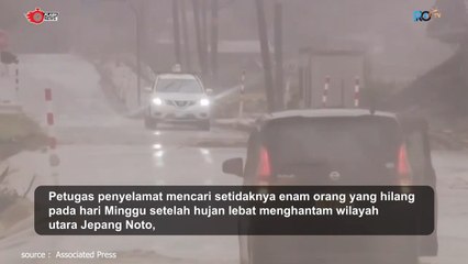 Petugas Penyelamat Cari Enam Orang Hilang Setelah Hujan Lebat Hantam Wilayah Noto Jepang