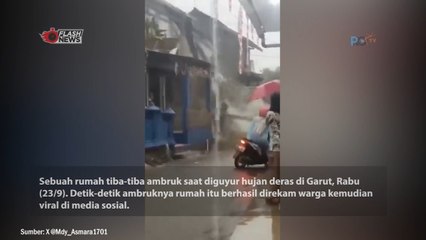 Viral Rumah di Desa Sukamerang Garut Ambruk saat Hujan