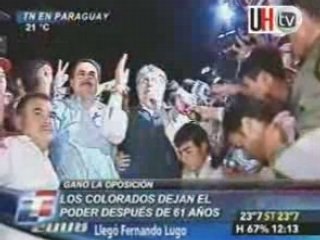 Elecciones 2008: Festejo de Lugo