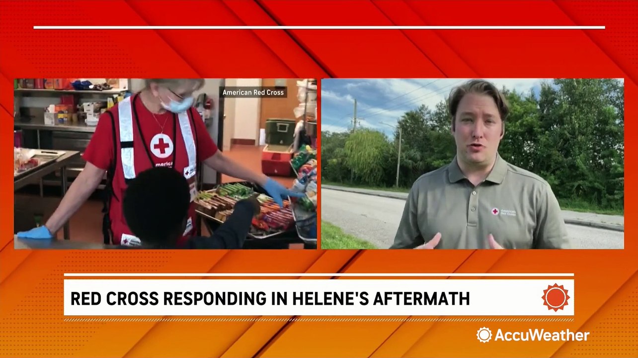 What is the Red Cross doing in the aftermath of Hurricane Helene?