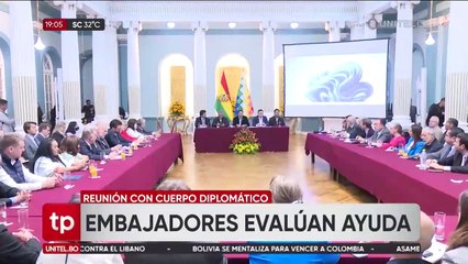 “La magnitud del desastre hace que esta sea una lucha de todos”, dice Arce ante el cuerpo diplomático