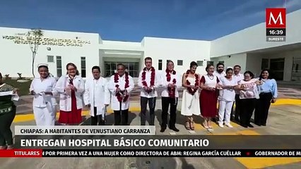 Rutilio Escandón encabeza la inauguración del Hospital Básico Comunitario en Venustiano Carranza