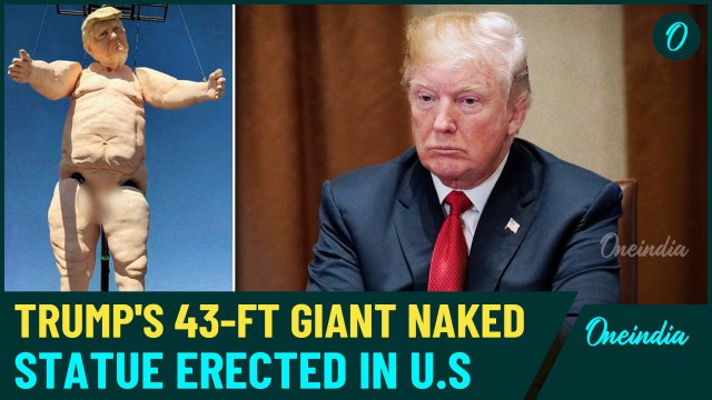 WATCH| Donald Trump's NAKED Statue in Las Vegas Sparks Fury, Netizens Lambast Harris For Act