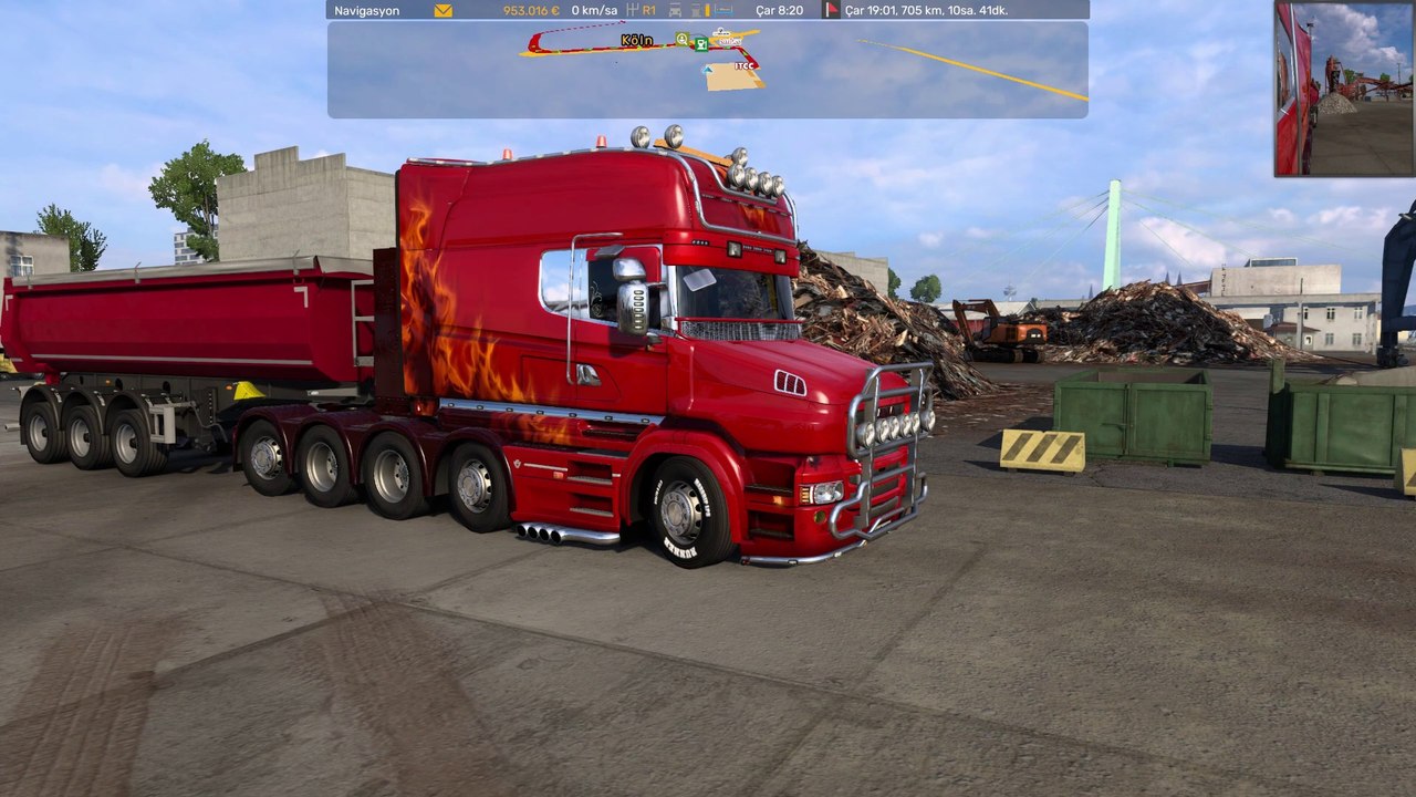 Scrap Metal - Output: Cologne * Destination: Szczecin- #Scania Red Flame Interior #Trucks - Euro Truck Simulator 2
