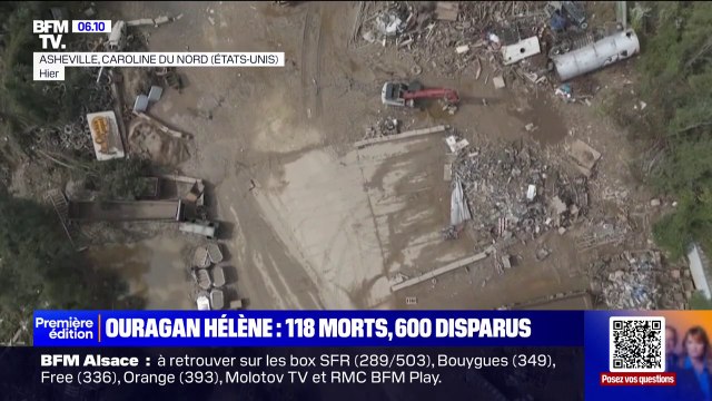 Au moins 118 morts et 600 disparus...Aux États-Unis, le bilan du passage de l'ouragan Hélène s'alourdit encore