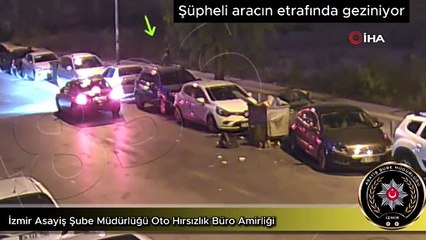 Böyle hırsızlık görülmedi! Çay kaşığı ile otomobil çaldı