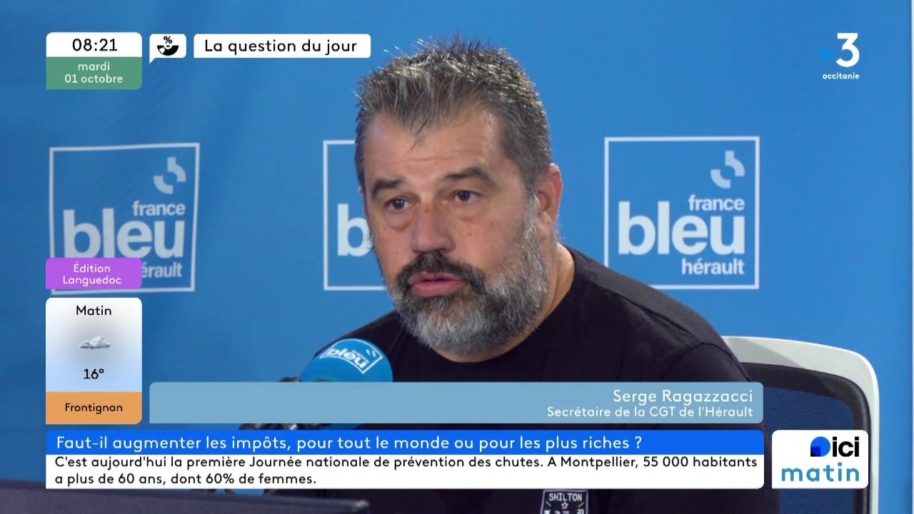 Serge Ragazzacci, secrétaire de la CGT de l'Hérault