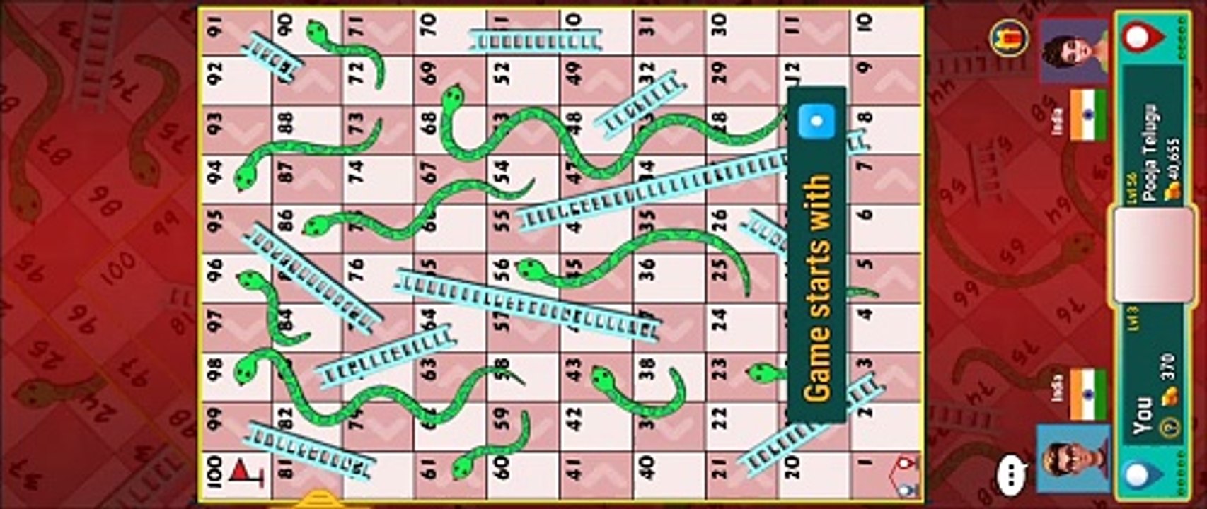 Snake & Ladder Game Play #1 II Ludo King ll Online Classic Mode ll 2 Players