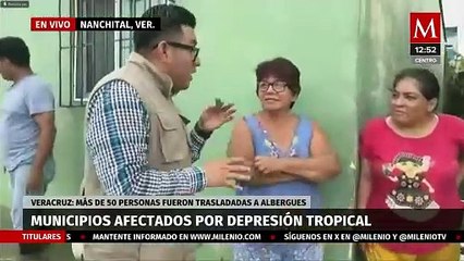 Vecinos de Nanchital, en Veracruz, viven bajo el agua tras depresión tropical Once-E