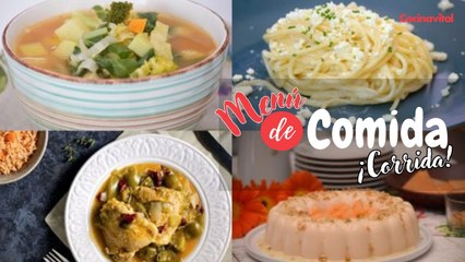 Menú casero de comida corrida: 4 recetas ricas y económicas