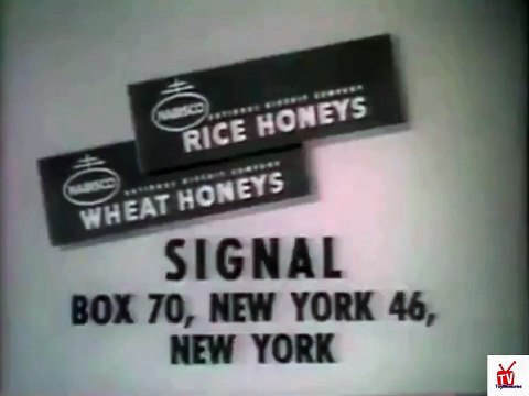 1950s Nabisco Rice Honeys & Wheat Honeys cereal - signal ring TV commercial