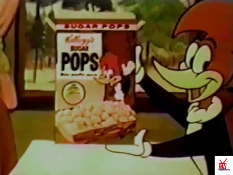1960s Kellogg's Rice Krispies TV commercial - Woody Woodpecker on a train