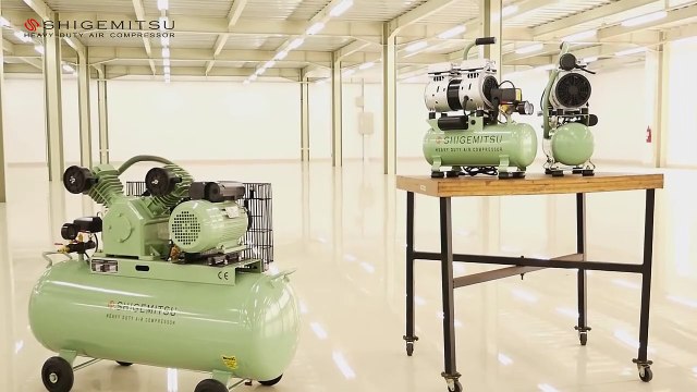 REVIEW HEAVY DUTY AIR COMPRESSOR OIL FREE - SHIGEMITSU HV-0.22 3HP WB550
