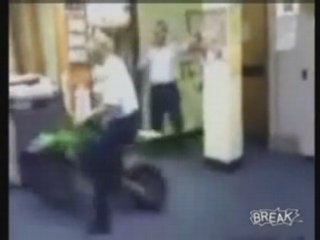 Cop Crashes Confiscated Dirt Bike