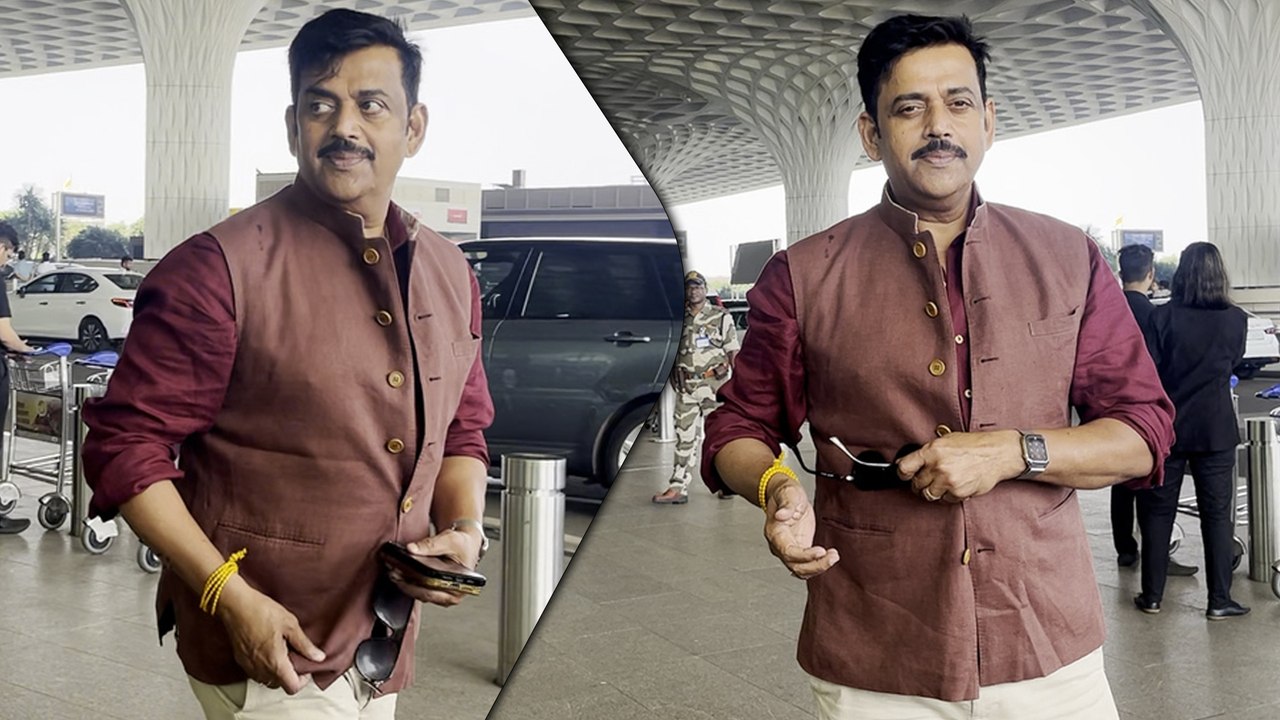Laapataa Ladies एक्टर Ravi Kishan का मुंबई एअरपोर्ट पर दिखा डैशिंग लुक