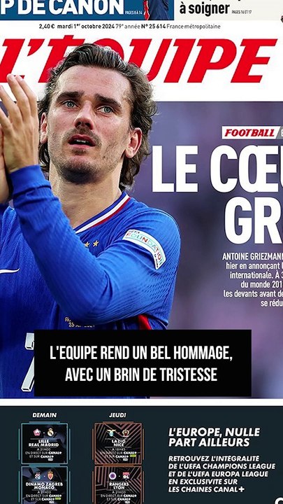 "Merci pour tout mon GRIZOU".... Deschamps, Mbappé... Pluie d'hommages pour Antoine Griezmann