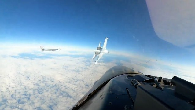 Watch: Russian fighter jet narrowly misses American aircraft off coast of Alaska