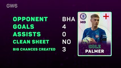 EPL Fantasy Focus - Gameweek 6: 'Cold' Palmer makes history