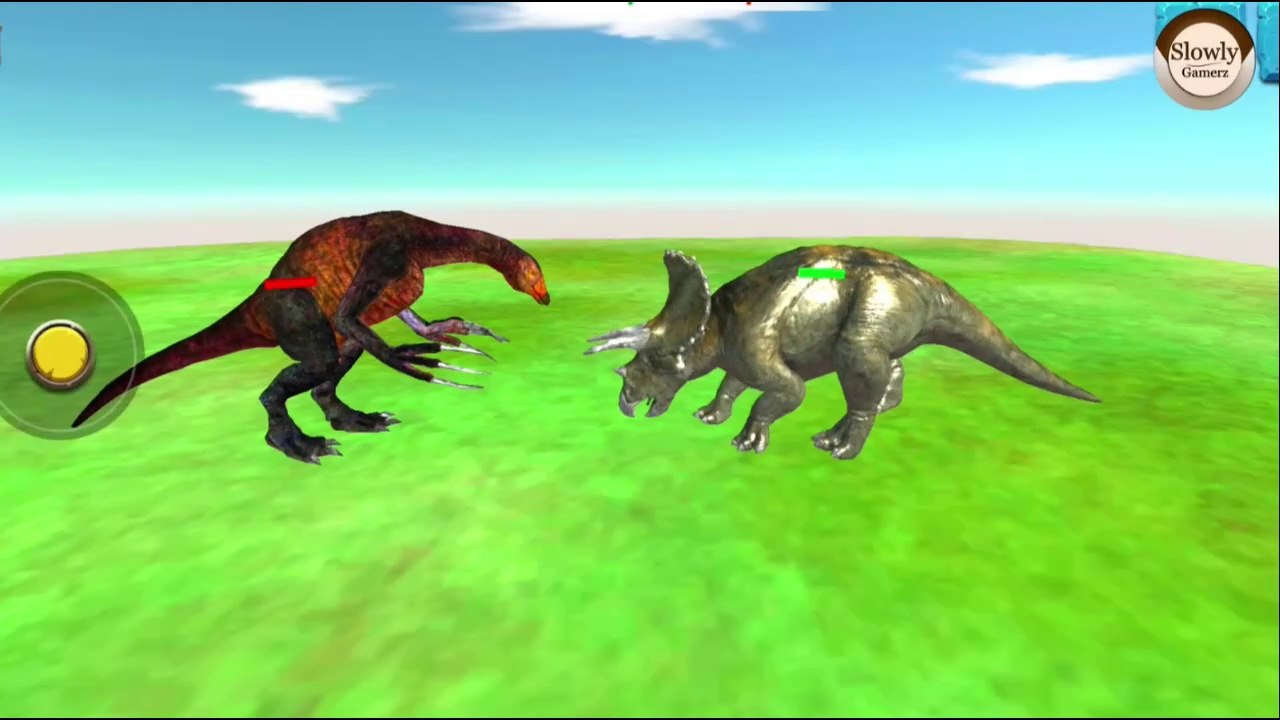 Animal Revolt Battle Simulator Game with Dinosaurs | Dinosaur Fight Cartoons | Slowly Gamerz