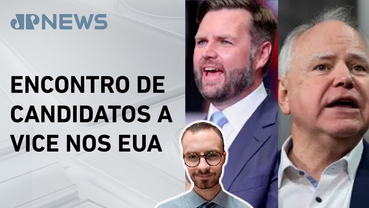 J.D. Vance e Tim Walz têm debate na TV americana; Neitzke comenta
