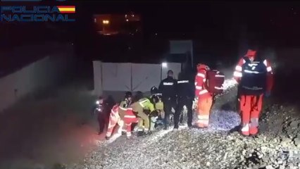 Rescate de una persona tras ser arrollada por un tren en Ávila