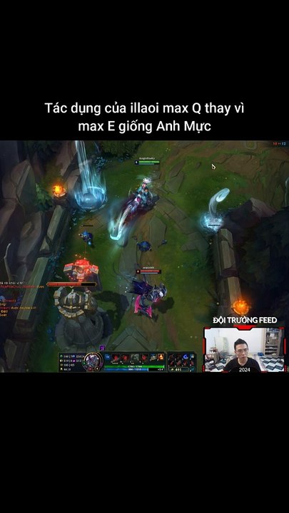 Tác dụng của illaoi max Q thay vì max E giống Anh Mực #illaoi #darius #lienminhhuyenthoai #leagueoflegends