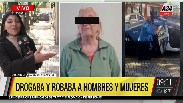 DETUVIERON A GLORIA, LA VIUDA NEGRA DE 79 AÑOS CON AMPLIO PRONTUARIO