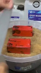 Turning wood into a Green BOWL - ASMR(720P_HD)