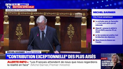 Environnement: “Je crois depuis longtemps à une écologie des solutions”, affirme Michel Barnier, lors de son discours de politique générale