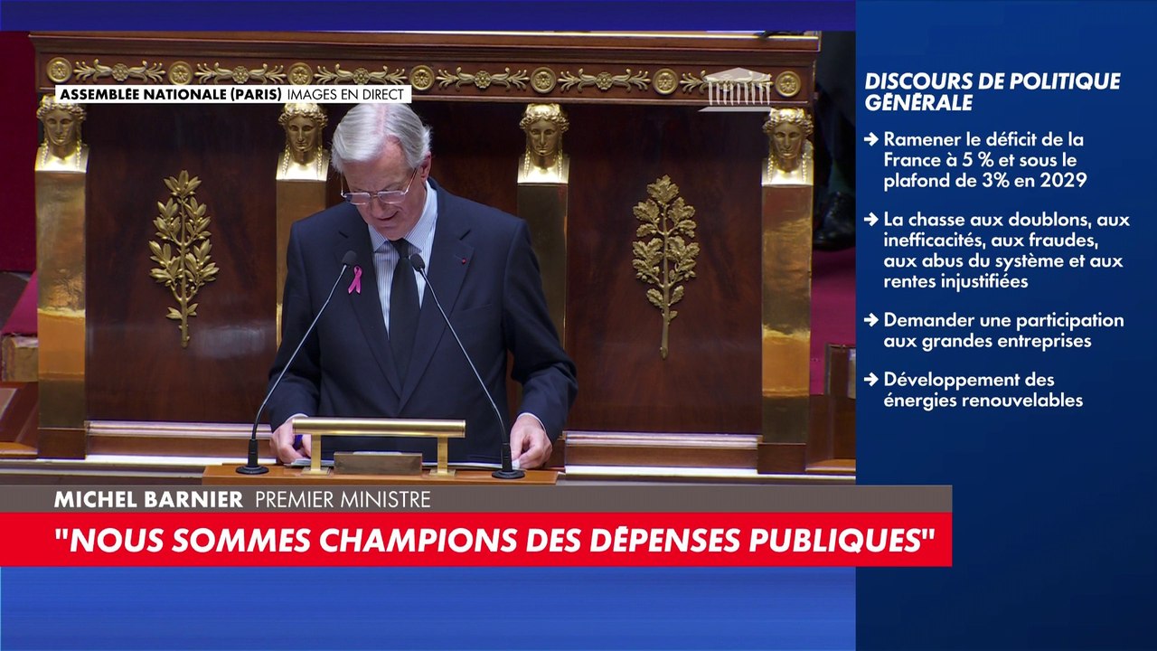 Michel Barnier : «Je demanderai à mon gouvernement de s'appuyer davantage sur le travail parlementaire»