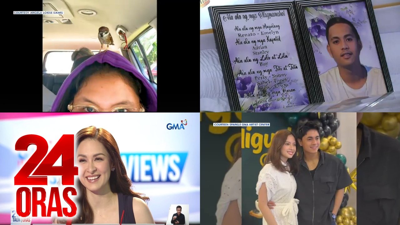 24 Oras: (Part 3) Maya bird na nasagip ng isang babae, ginawa niyang pet; 6 na sangkot sa hazing na ikinamatay ni Ren Joseph Bayan, tukoy na ng pulisya; Marian Rivera, nagkwuwento sa kaniyang 1st Milan Fashion Week, atbp.