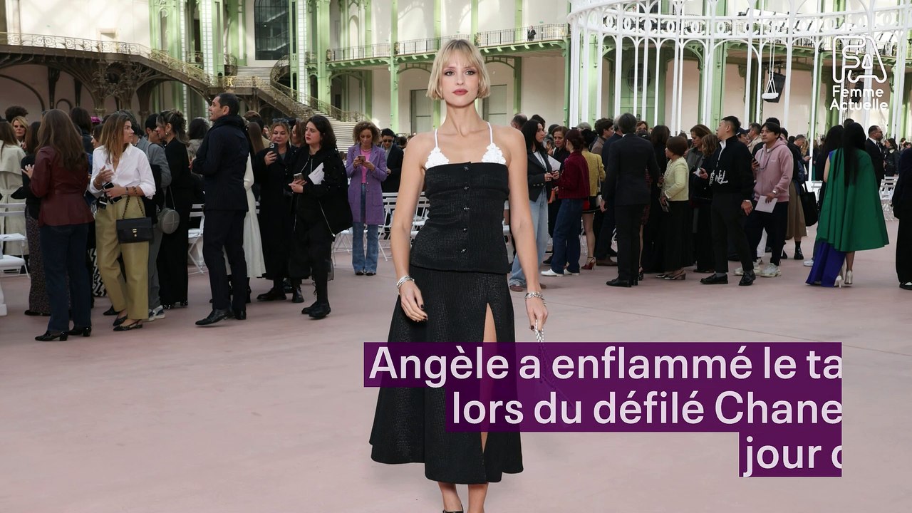 Angèle éblouit le tapis rouge au défilé Chanel