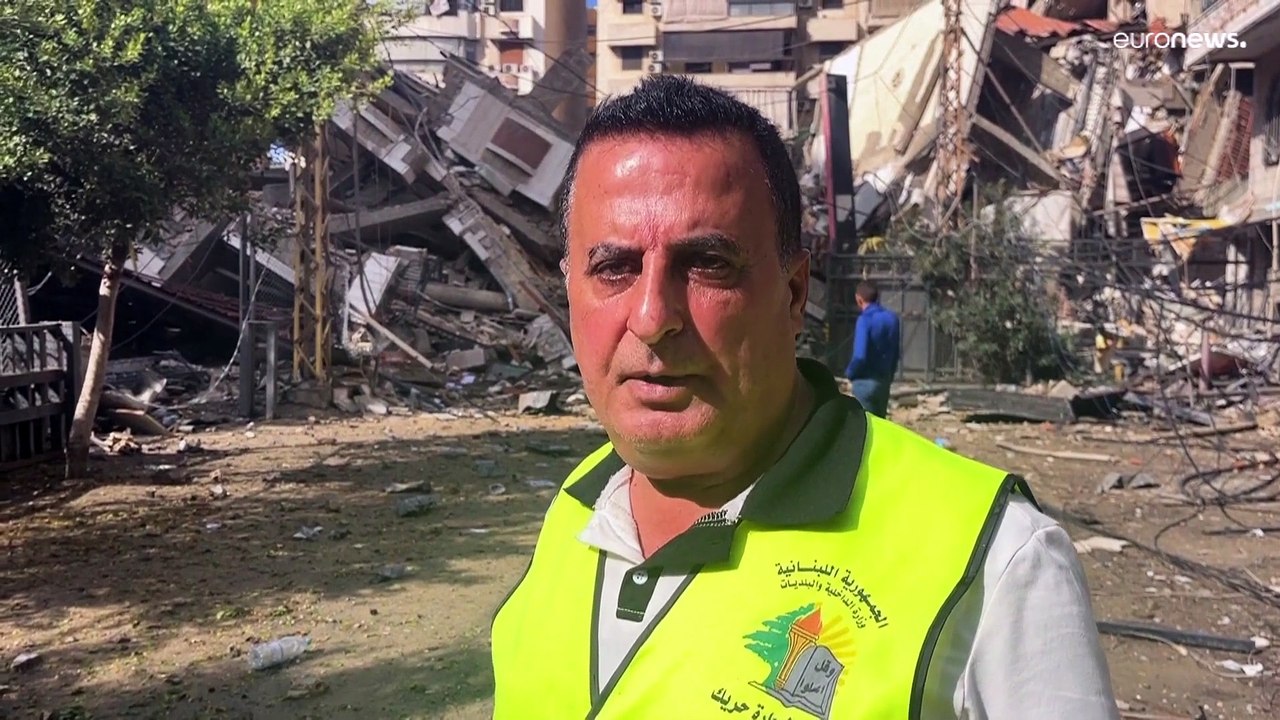 دمار واسع غير مسبوق بالضاحية الجنوبية لبيروت جراء القصف الإسرائيلي العنيف