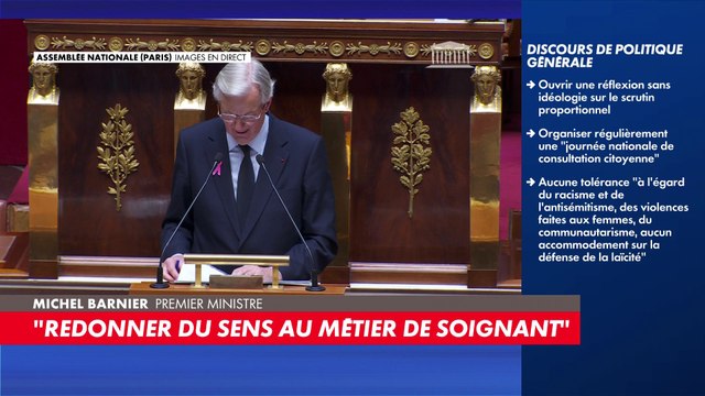 Michel Barnier : «Les Français ont besoin d'être rassurés par la présence de nos forces de l'ordre» qui seront «encore plus visibles et présentes sur la voie publique»
