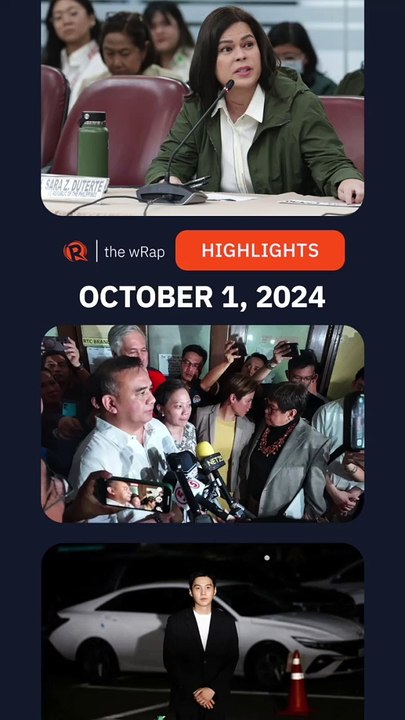 Today's headlines: Sara Duterte, Atio Castillo hazing, BTS' Suga | The wRap | October 1, 2024